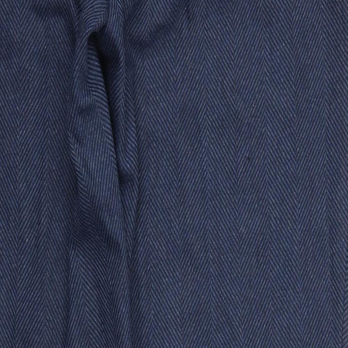 ASOS Mens Blue Herringbone  Trousers  Size 38 L32 in