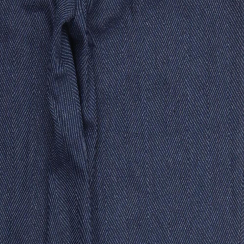 ASOS Mens Blue Herringbone  Trousers  Size 38 L32 in