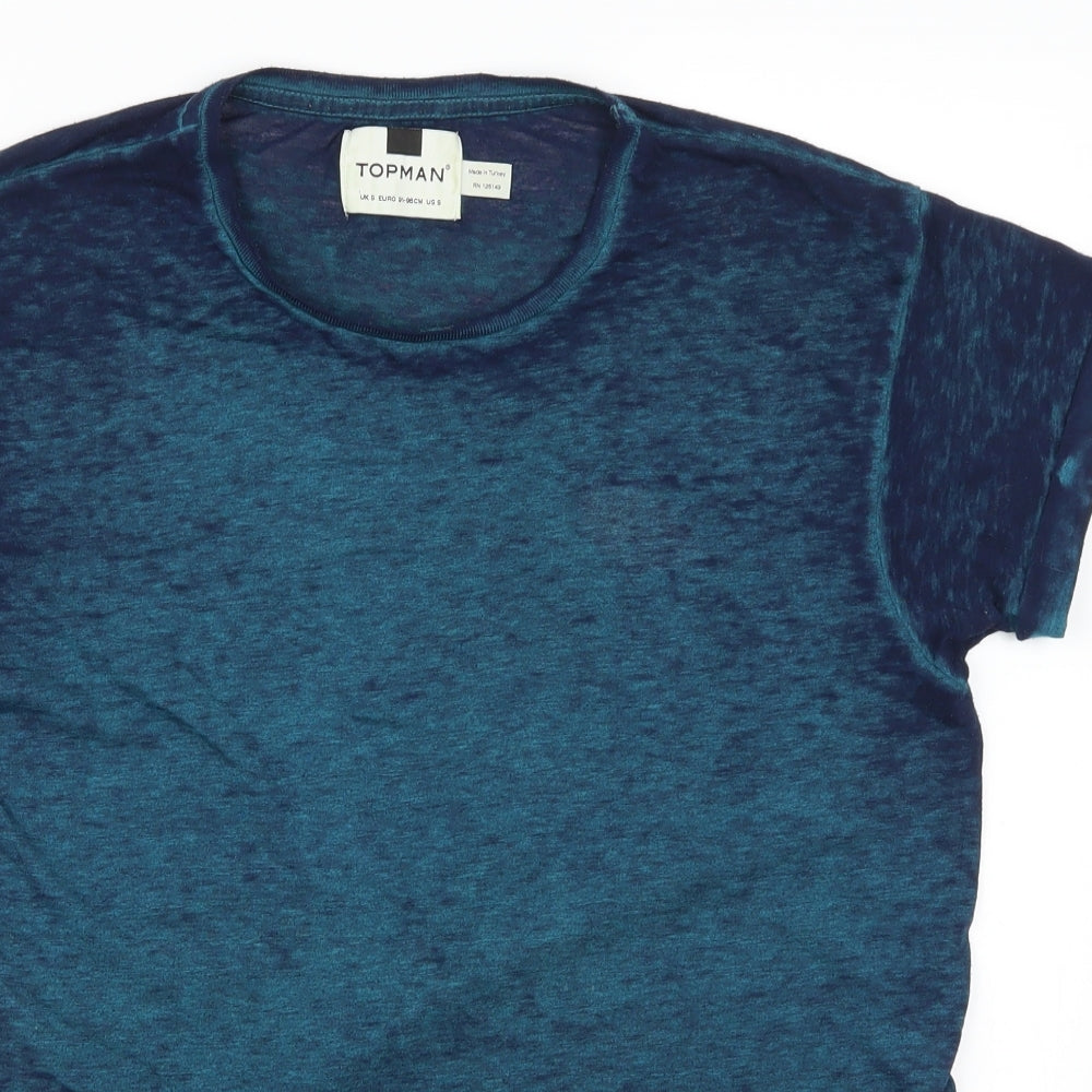 Topman Mens Blue    T-Shirt Size S