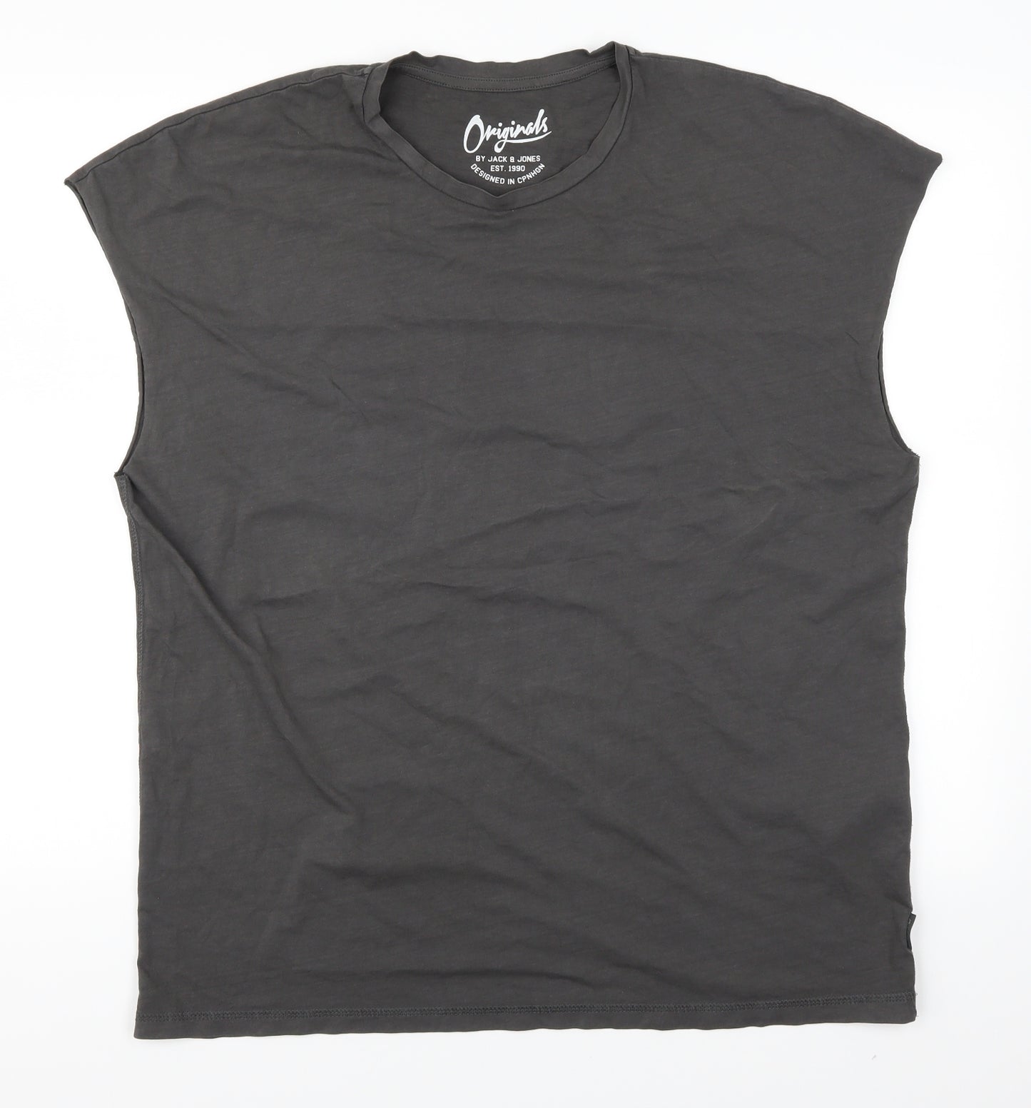 JACK & JONES Mens Grey    T-Shirt Size S