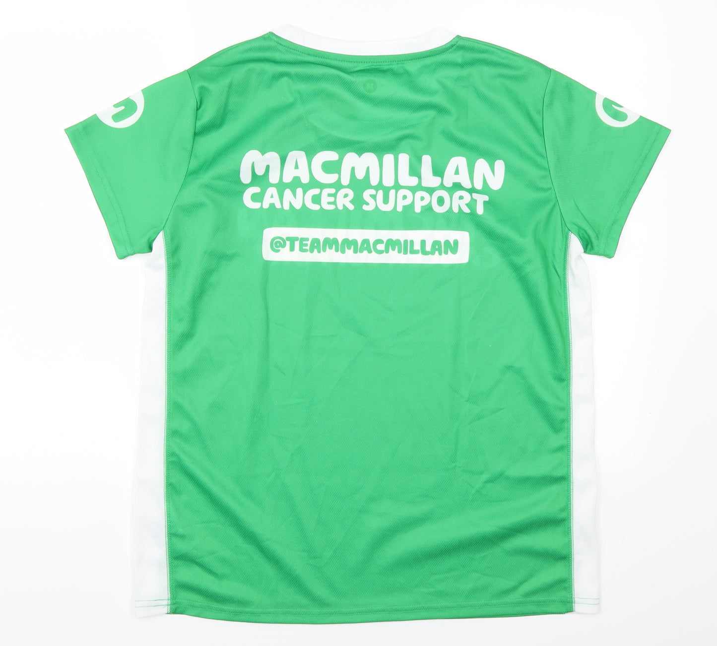 Macmillan Cancer Support Womens Green   Basic T-Shirt Size 14