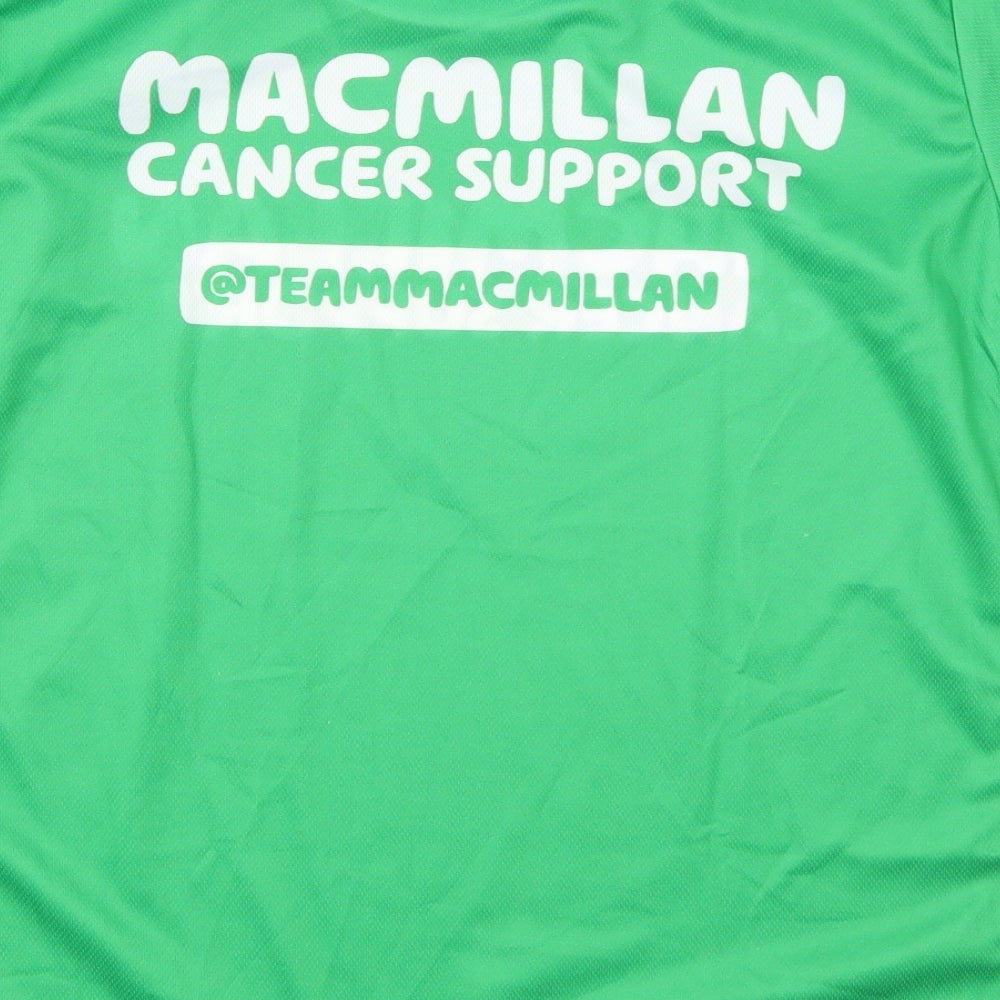 Macmillan Cancer Support Womens Green   Basic T-Shirt Size 14