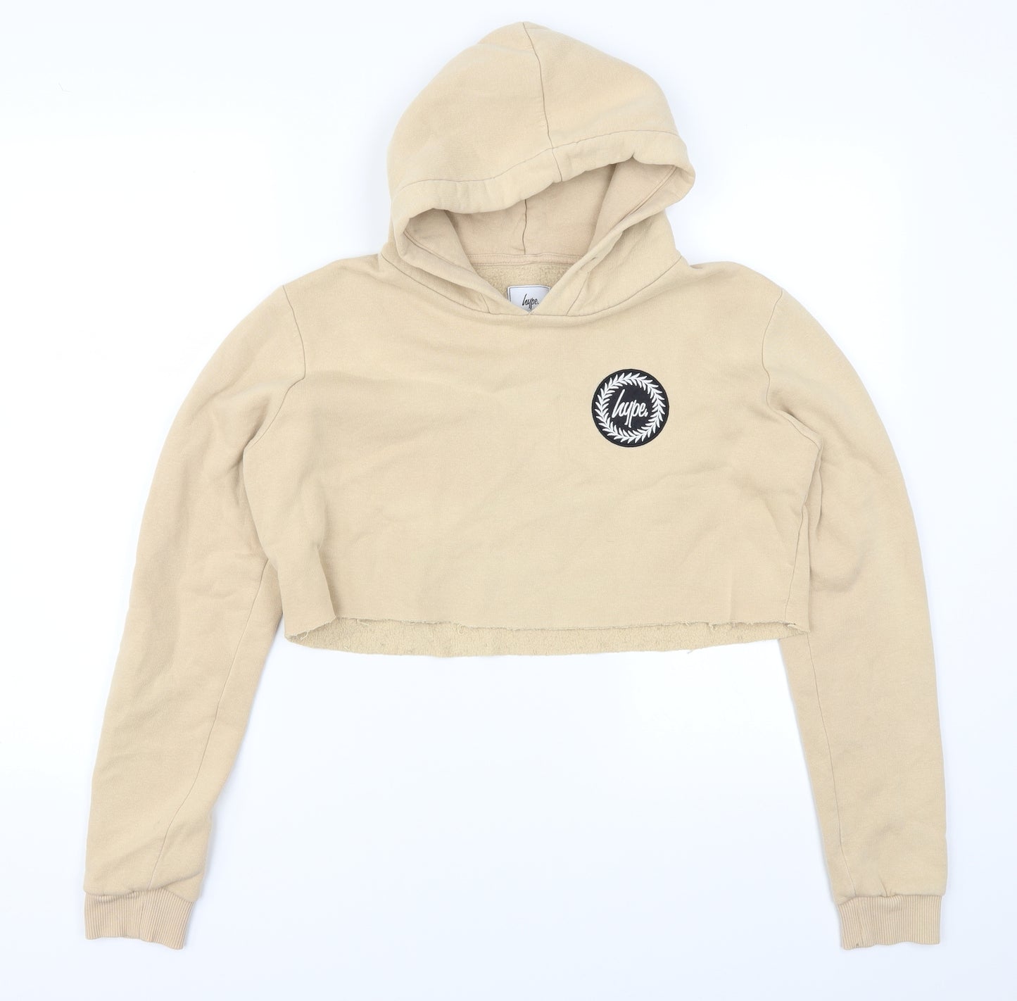 Hype Womens Beige   Pullover Hoodie Size 8