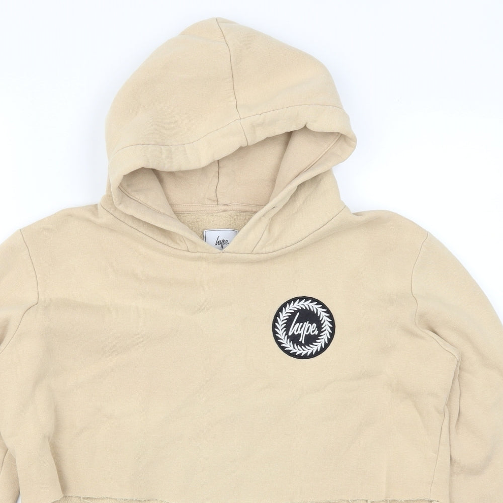 Hype Womens Beige   Pullover Hoodie Size 8