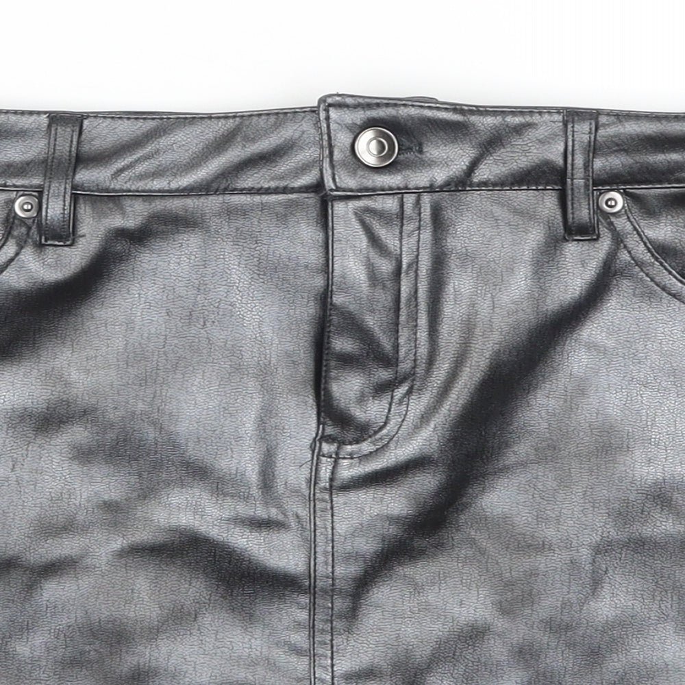 H&M Womens Grey   Mini Skirt Size 12