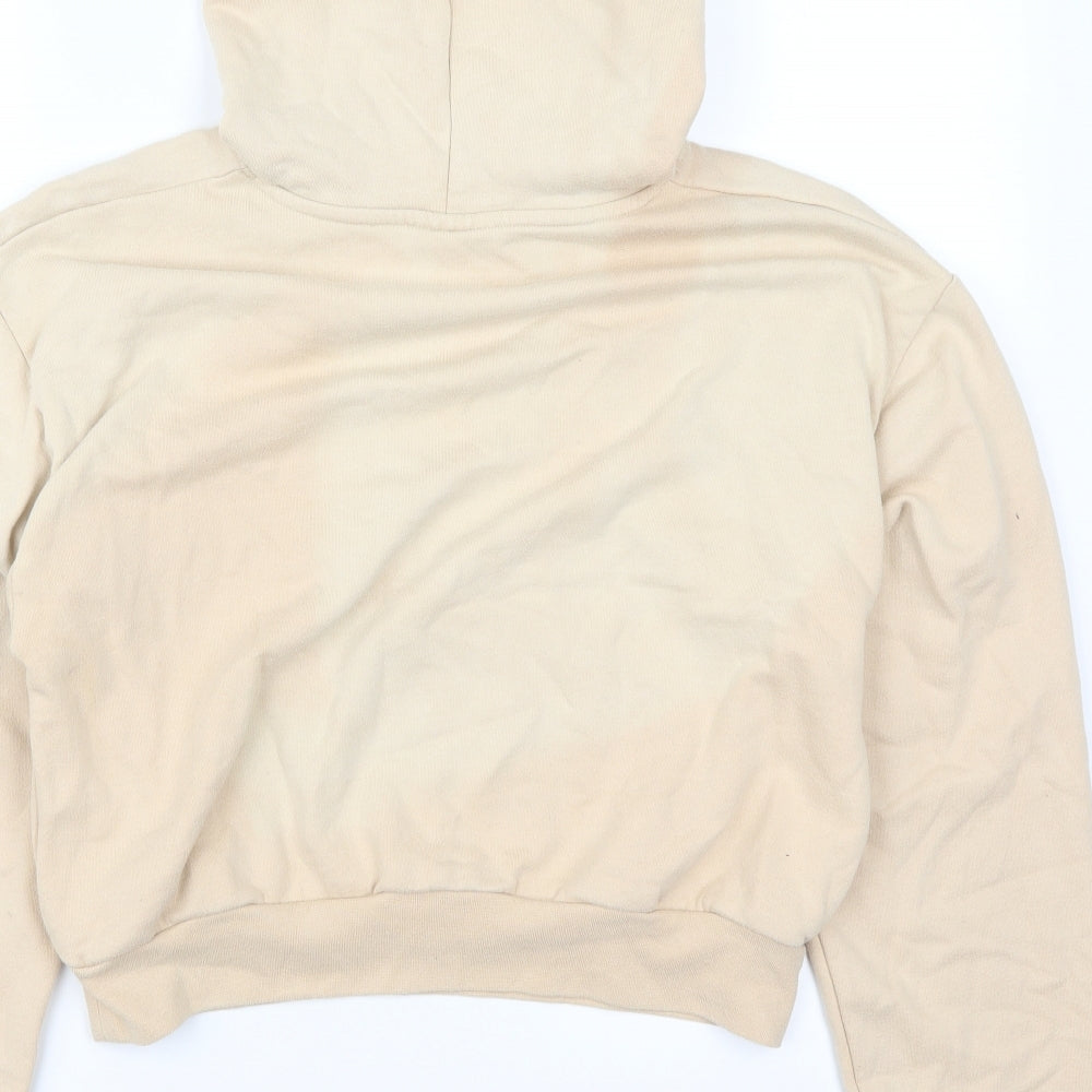 Topshop Womens Beige   Pullover Hoodie Size 12  - City Limits Circa 1998