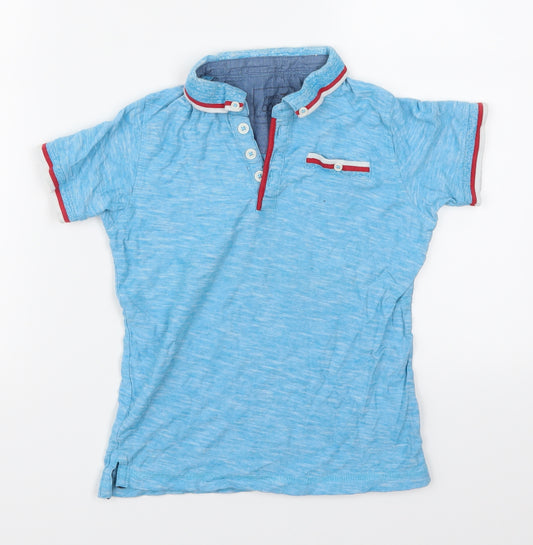 Front view of Pep&Co boys’ blue basic polo, size 5-6, years