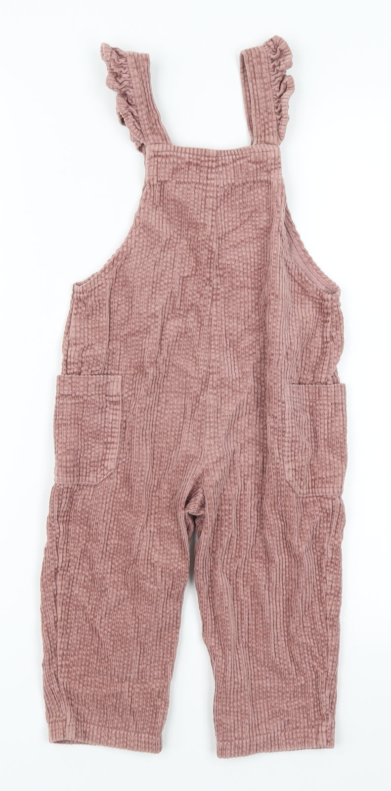 NEXT Girls Pink  Corduroy Jumpsuit One-Piece Size 2-3 Years