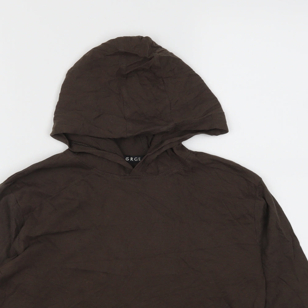 George Boys Brown   Pullover Hoodie Size 9-10 Years