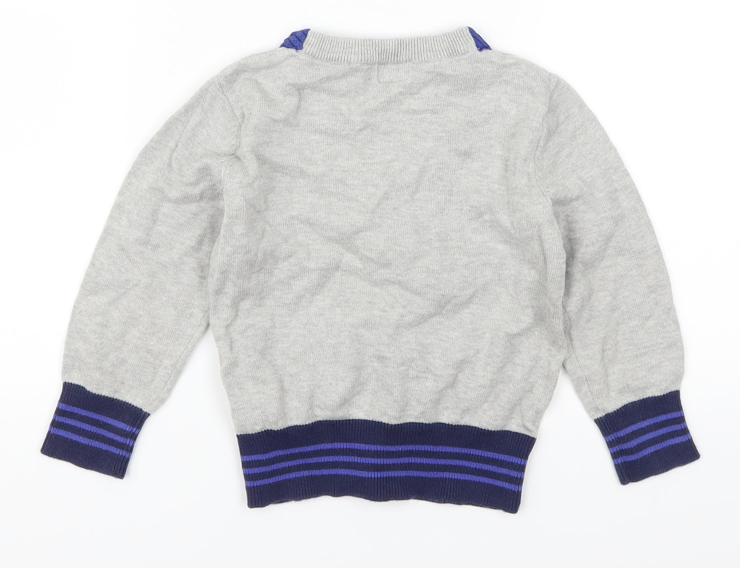 F&F Boys Grey   Cardigan Jumper Size 3-4 Years  - Blue