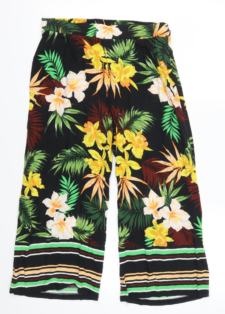 George Womens Multicoloured Floral Cropped Trousers Size 8 L20 in