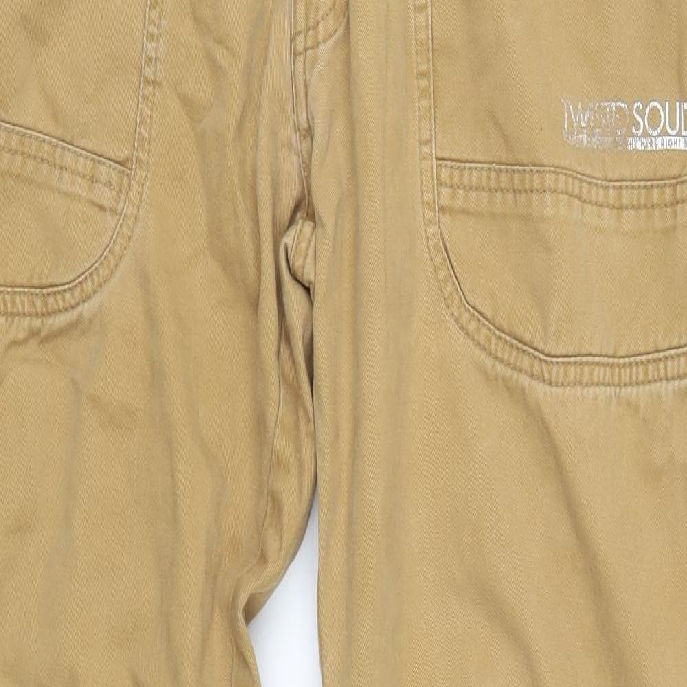 Twisted Souls Mens Brown   Cargo Trousers Size 34 L34 in