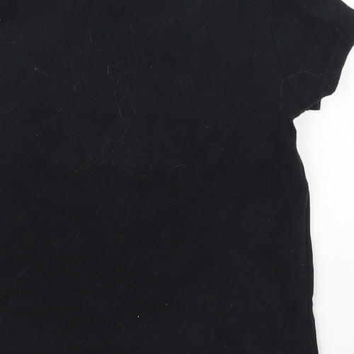George Girls Black   Basic T-Shirt Size 4-5 Years  - May Your Day Be Filled With Yay