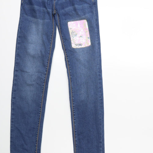 Nutmeg Girls Blue  Denim Skinny Jeans Size 13-14 Years