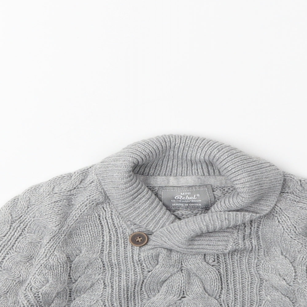 Primark Baby Grey  Knit Pullover Jumper Size 12-18 Months