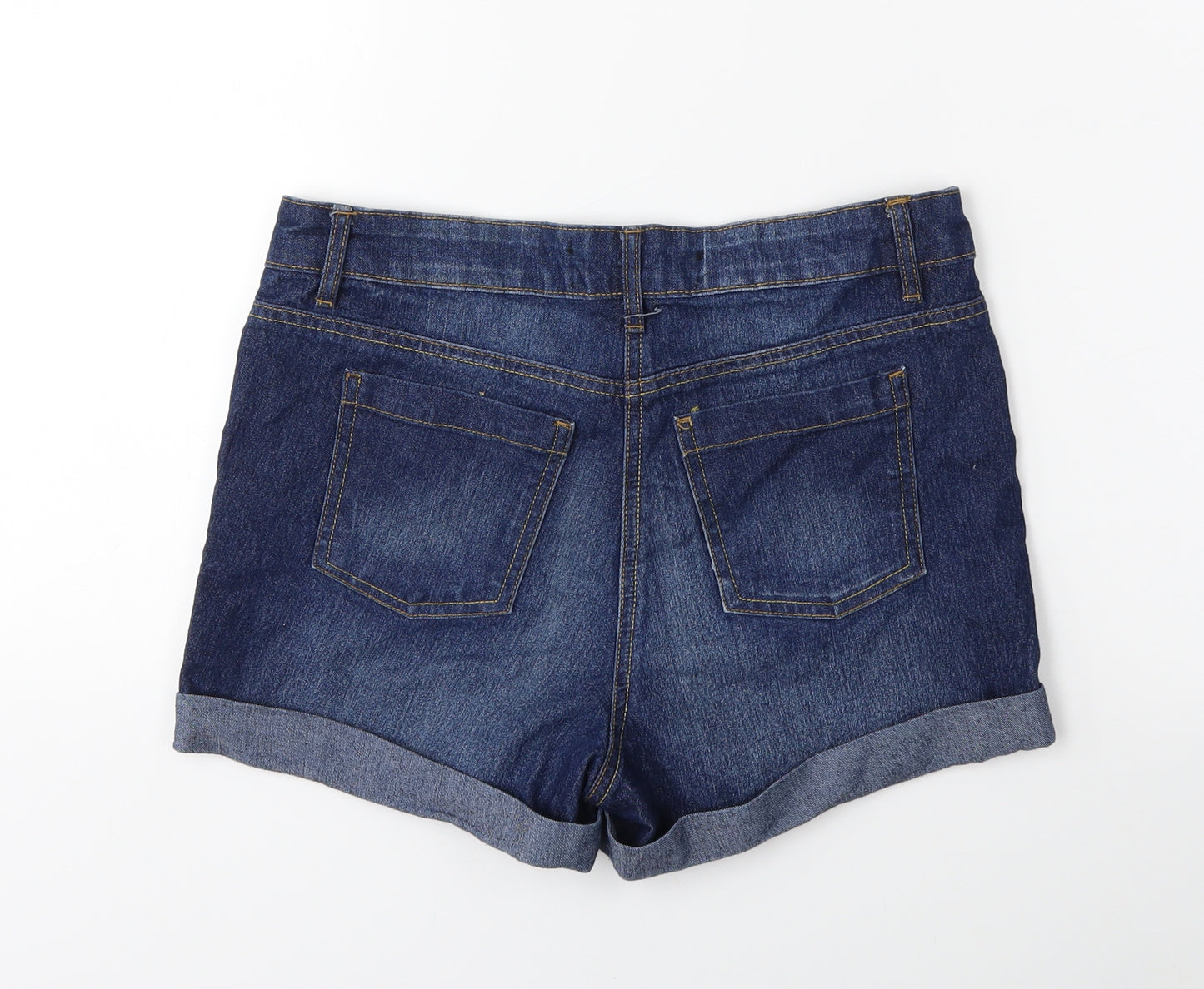 PEP&CO Womens Blue  Denim Cut-Off Shorts Size 10