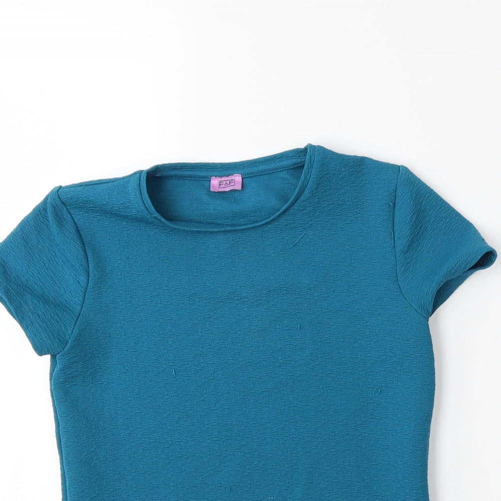 F&F Girls Blue   Basic T-Shirt Size 10 Years