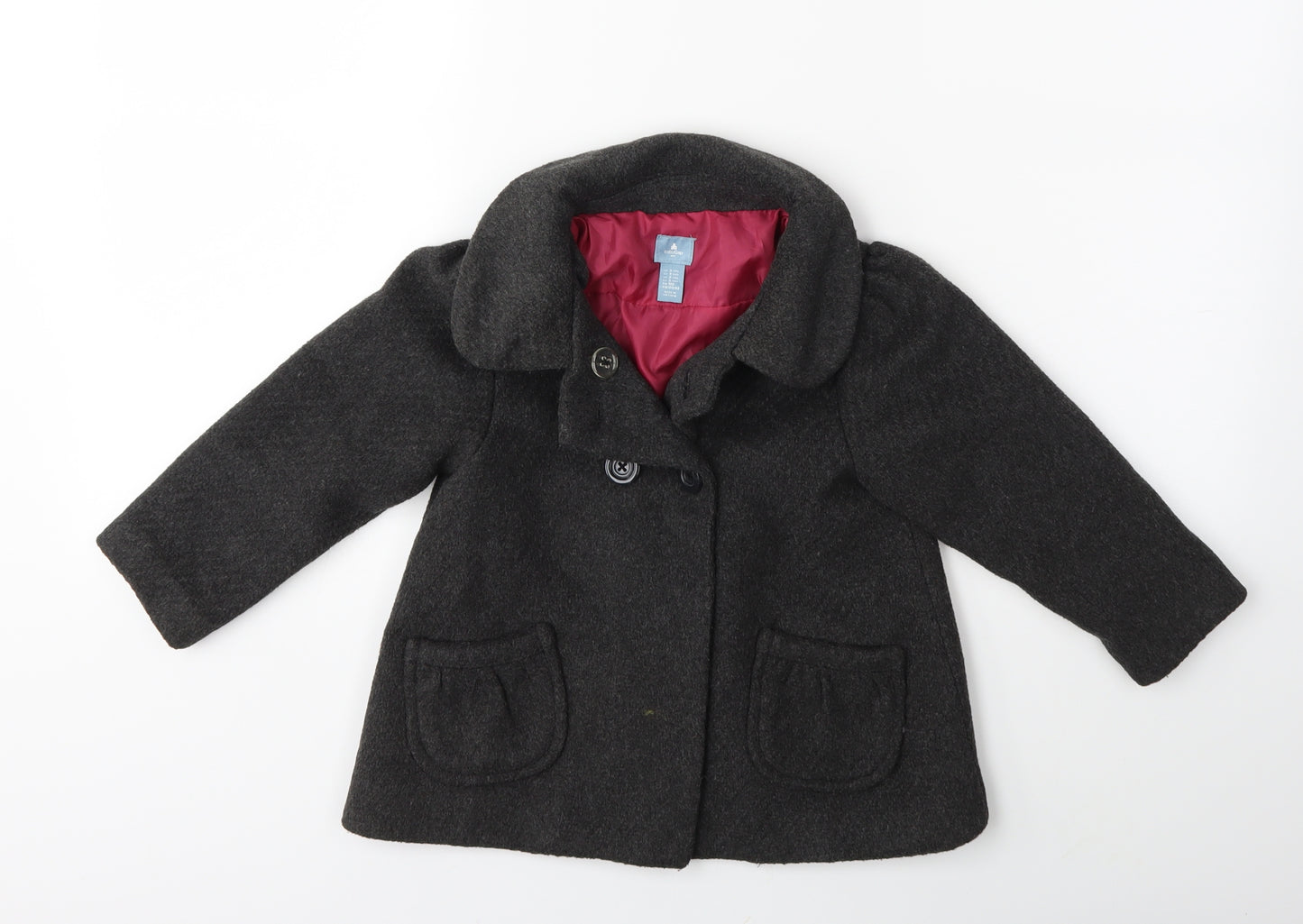 Gap Girls Grey   Overcoat Coat Size 3 Years