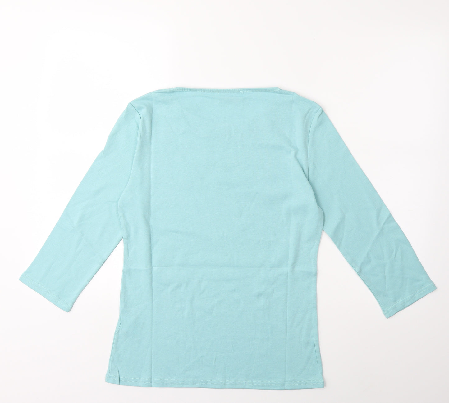 Afibel Womens Green   Basic T-Shirt Size 10