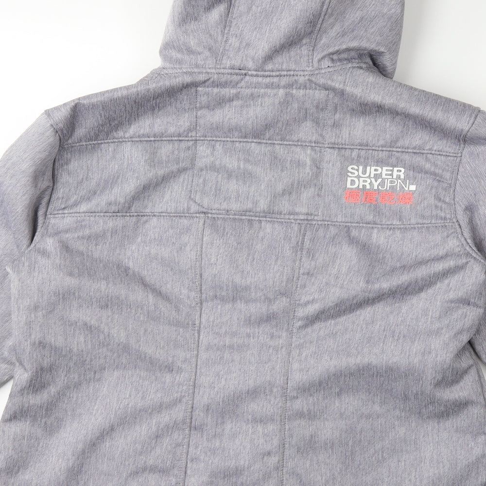Superdry Womens Grey   Rain Coat Coat Size M