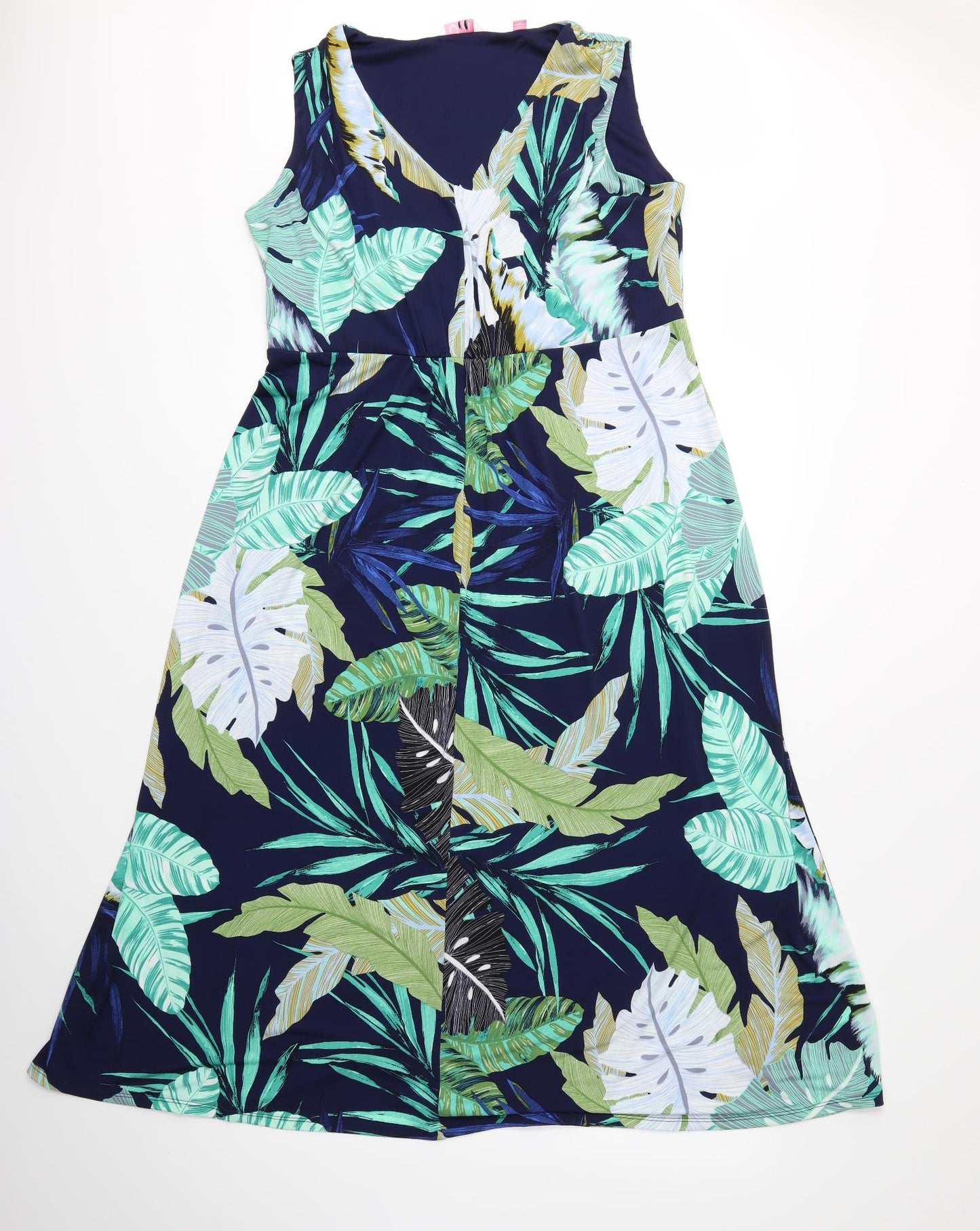 JULIPA Womens Blue Floral  A-Line  Size 16