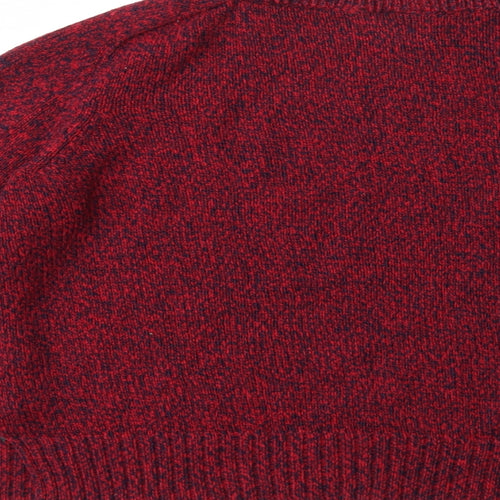H&M Womens Red  Knit Pullover Jumper Size M
