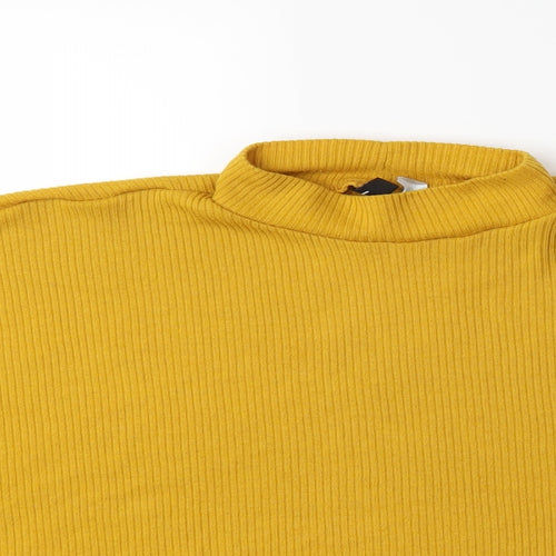H&M Womens Yellow  Knit Pullover Jumper Size L