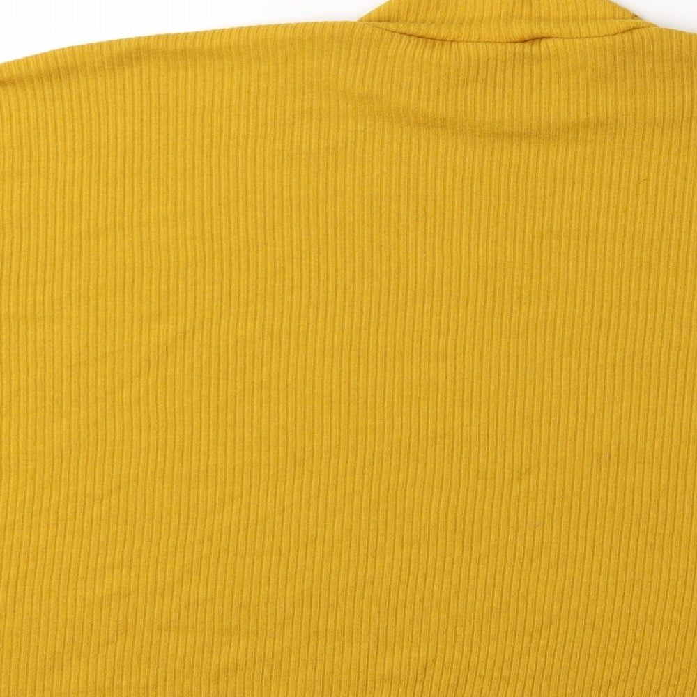 H&M Womens Yellow  Knit Pullover Jumper Size L
