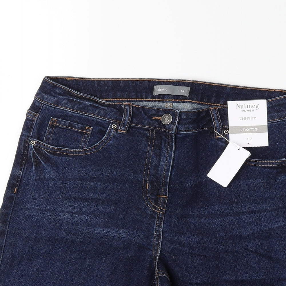 Nutmeg Womens Blue  Denim Cut-Off Shorts Size 12
