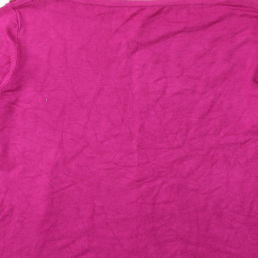 M&Co Womens Pink  Knit Pullover Jumper Size L