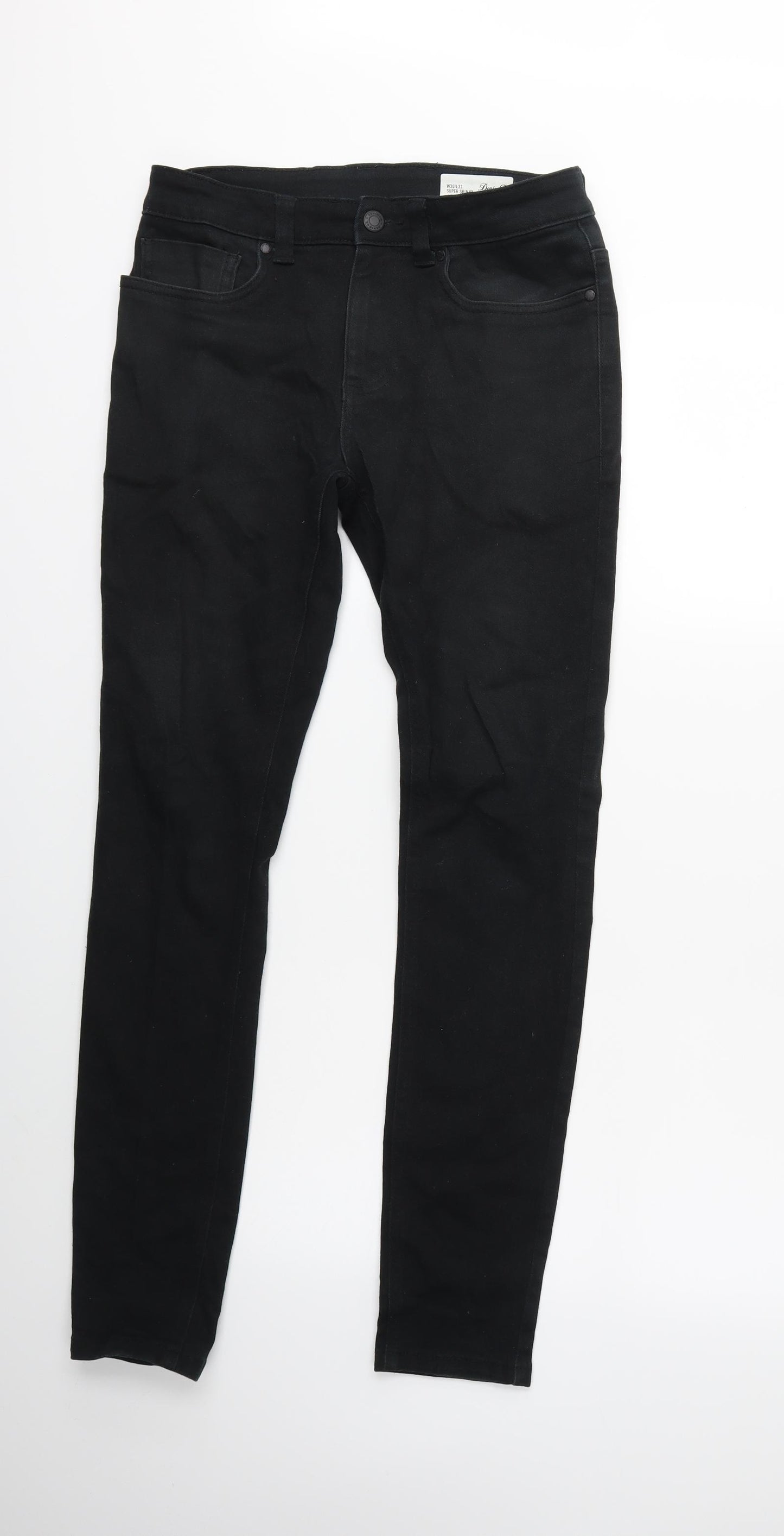 Dorothy Perkins Mens Black  Denim Skinny Jeans Size 30 in L32 in