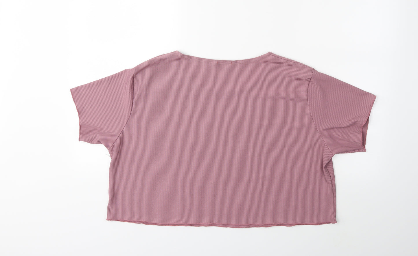 Boohoo Womens Purple   Basic T-Shirt Size 24