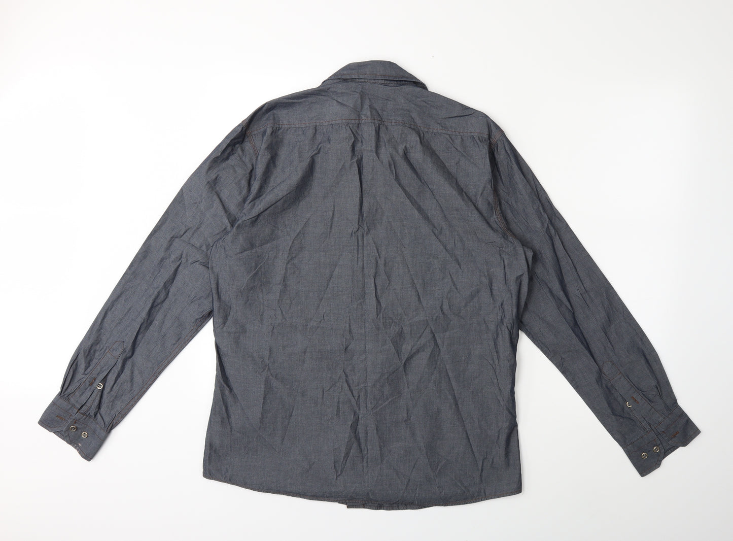 Livergy Mens Grey    Button-Up Size M