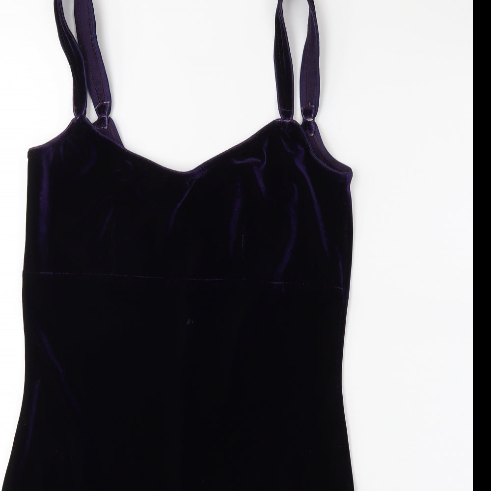 Etam Womens Purple  Velour Bodycon  Size 10