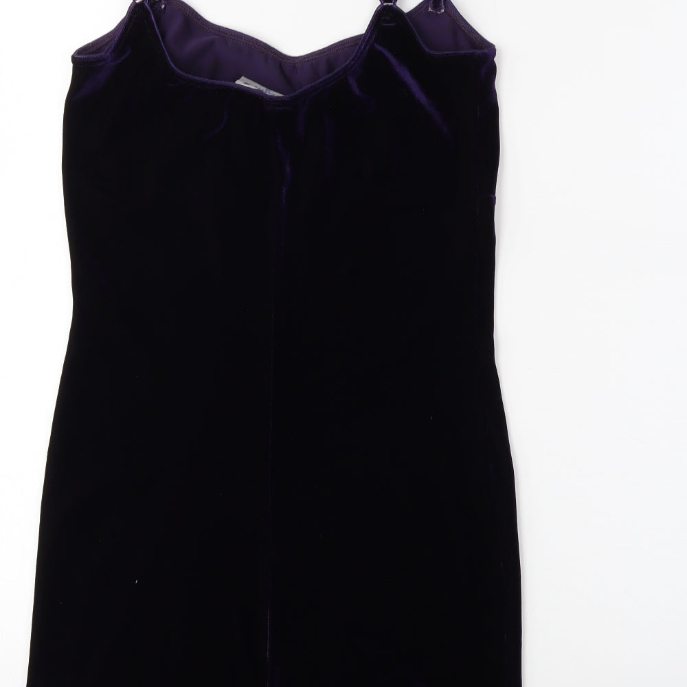 Etam Womens Purple  Velour Bodycon  Size 10