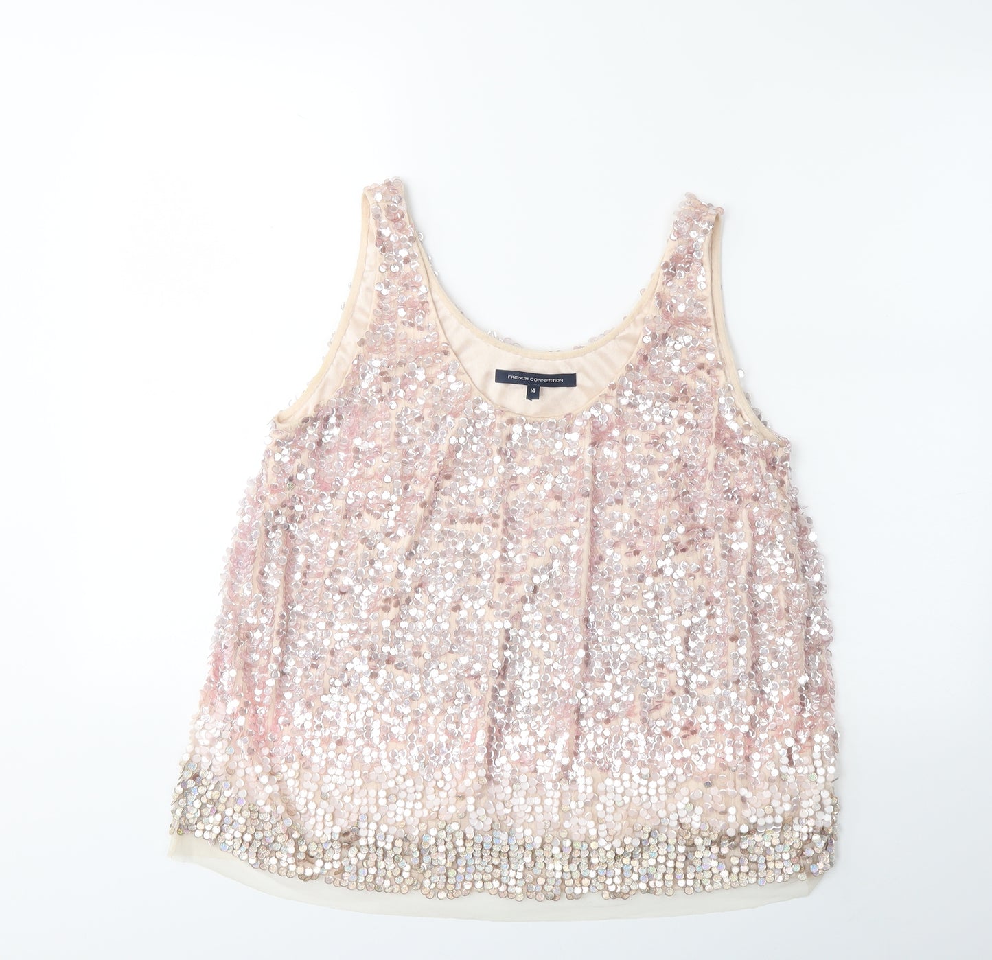 French Connection Womens Pink   Basic Tank Size 14