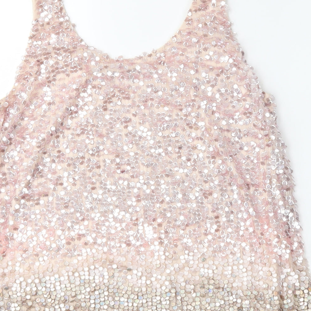 French Connection Womens Pink   Basic Tank Size 14