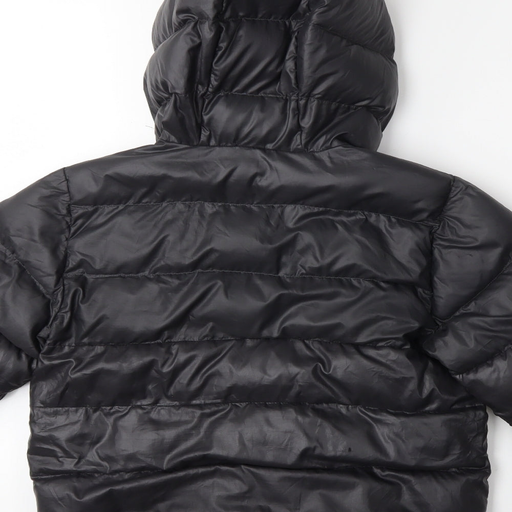 adidas Boys Black   Puffer Jacket Coat Size 7-8 Years