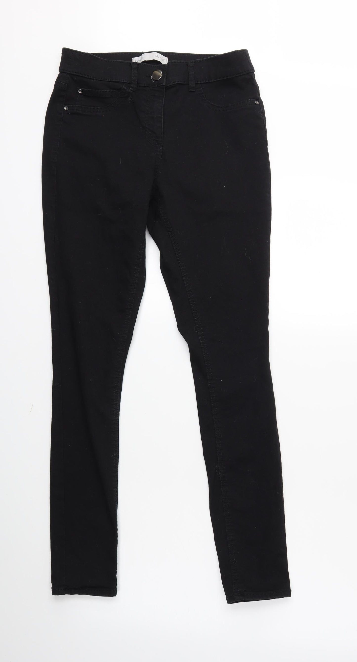 George Womens Black  Denim Skinny Jeans Size 10 L29 in