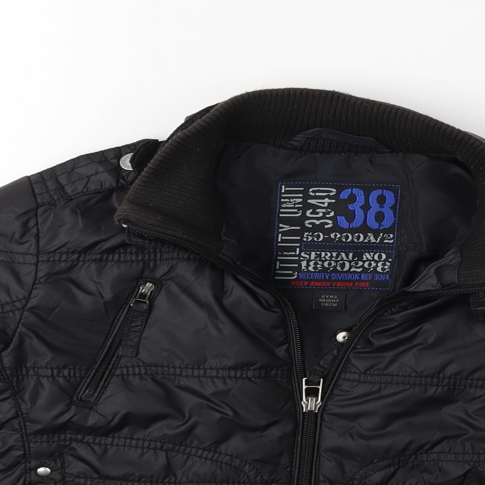 NEXT Boys Black   Jacket Coat Size 6 Years