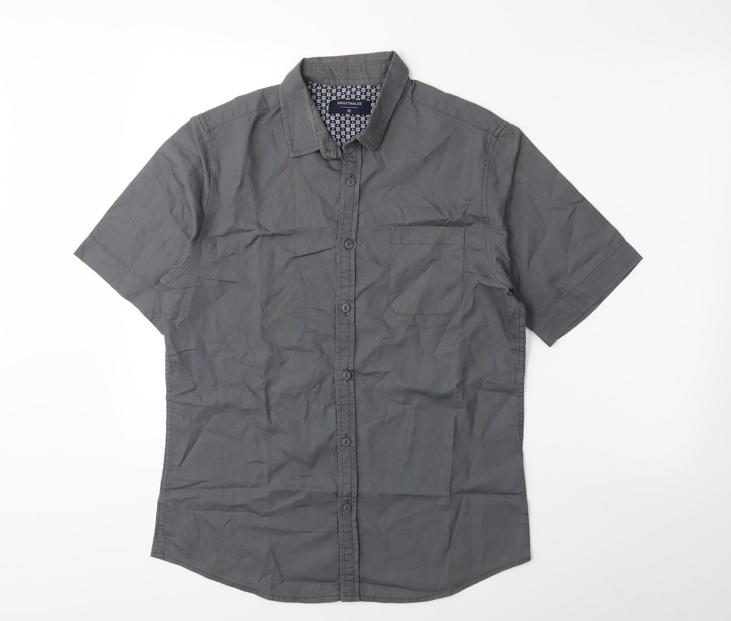 industrialize Mens Grey    Button-Up Size M