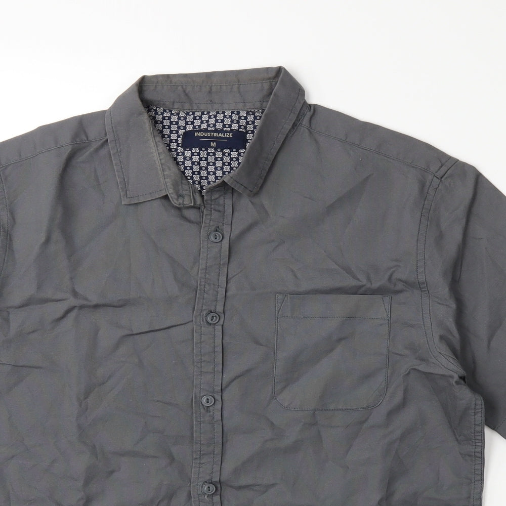 industrialize Mens Grey    Button-Up Size M