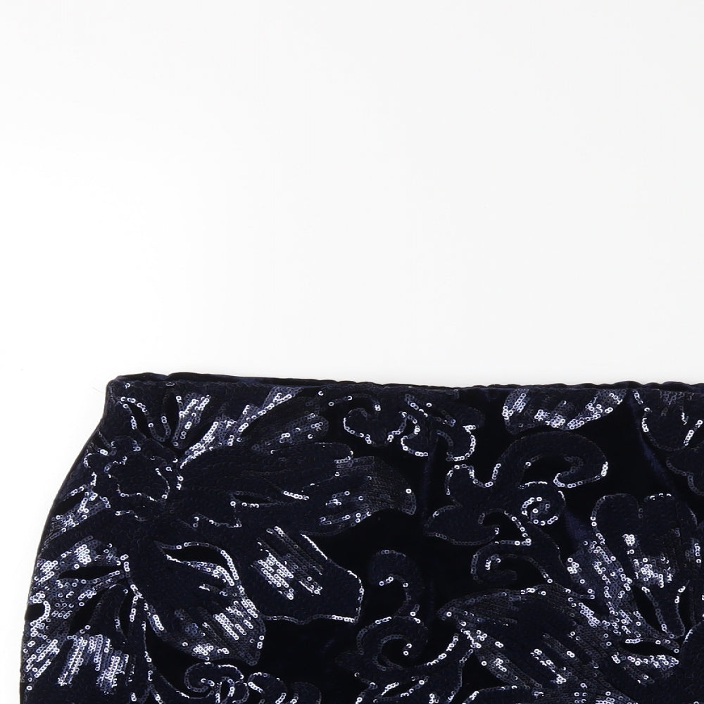 George Womens Blue  Velour Mini Skirt Size 10