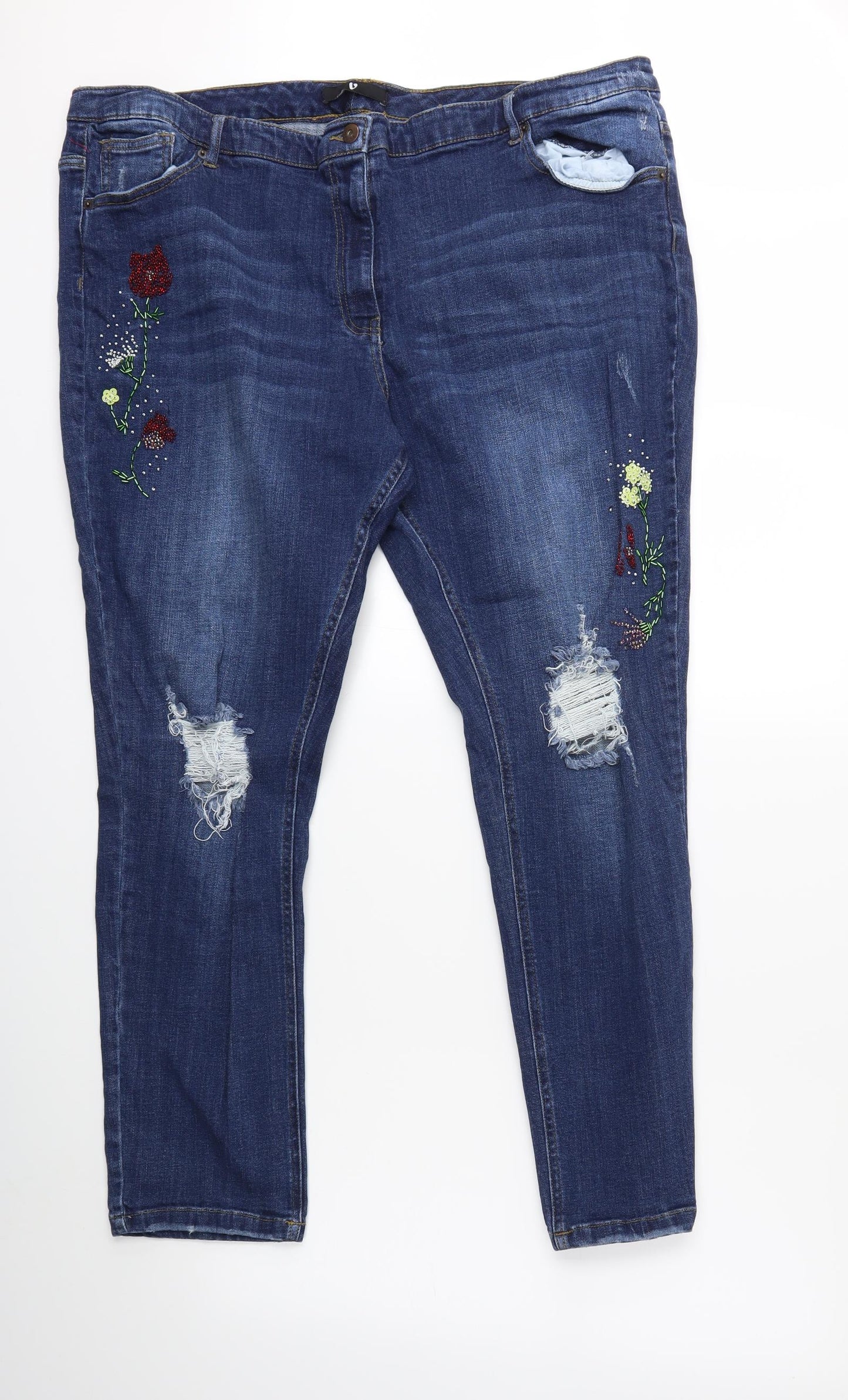 Very Womens Blue  Denim Skinny Jeans Size 24 L27 in