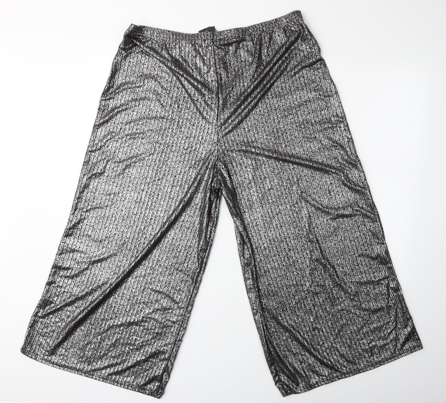 Boohoo Womens Silver   Trousers  Size 24 L23 in