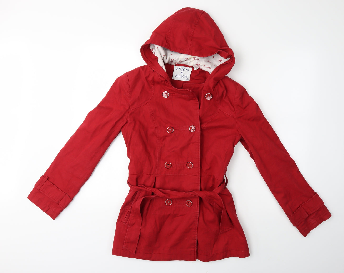 Anton & Alison Womens Red   Overcoat Coat Size 10