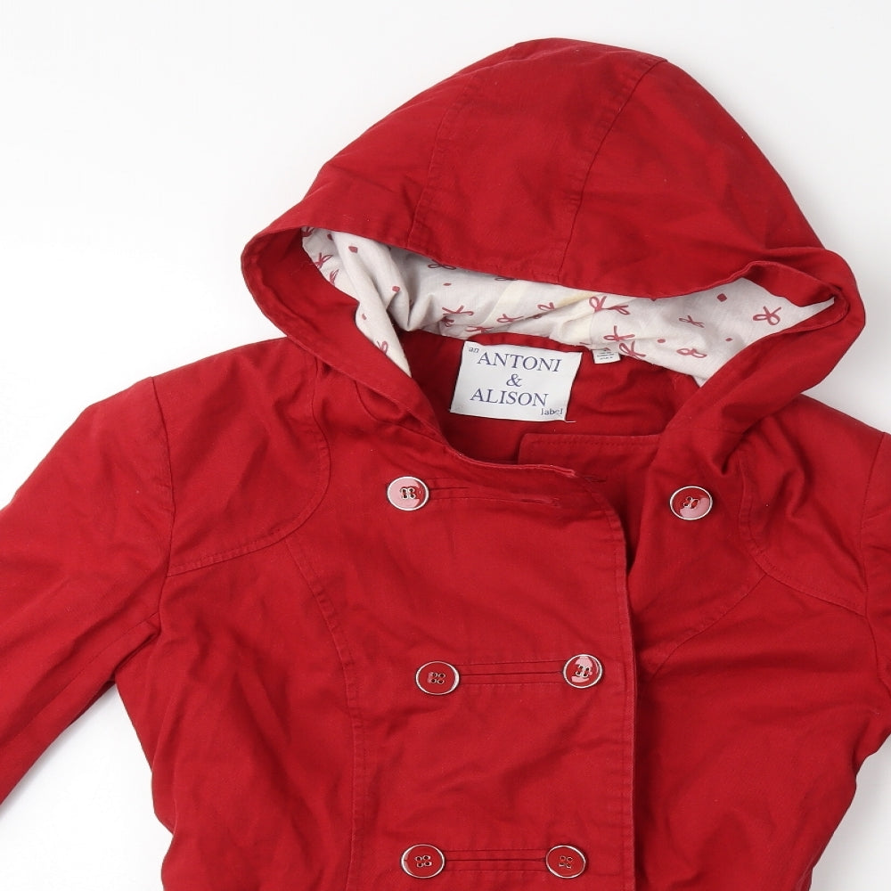 Anton & Alison Womens Red   Overcoat Coat Size 10