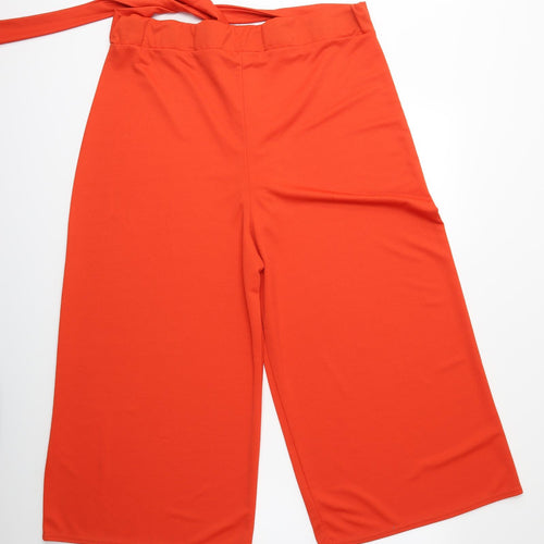 Boohoo Womens Orange   Trousers  Size 24 L23 in