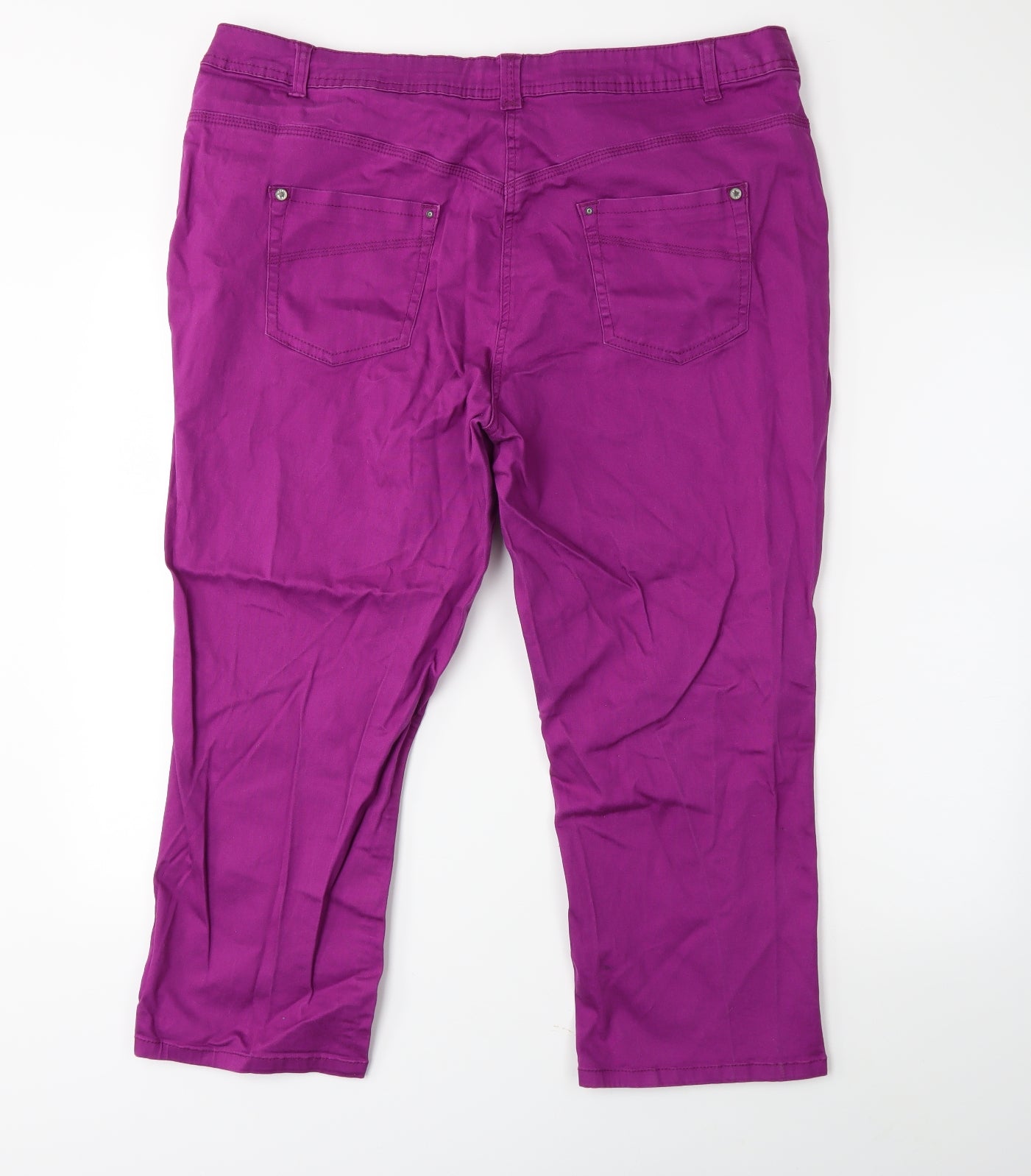 George Womens Purple  Denim Cropped Jeans Size 22 L22 in