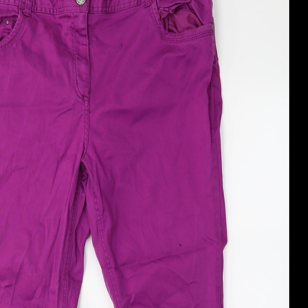 George Womens Purple  Denim Cropped Jeans Size 22 L22 in